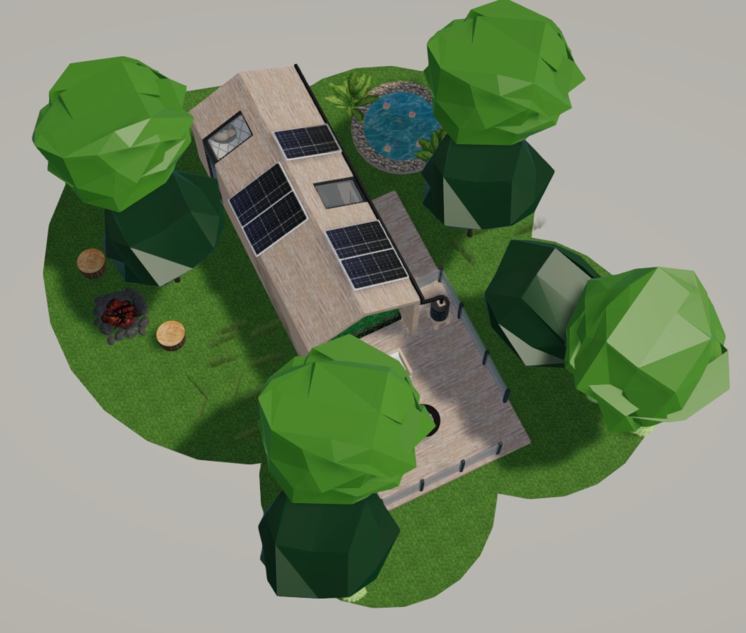 3D rendered tiny house